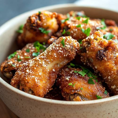 Air-Fried Miso Garlic Parm Wings