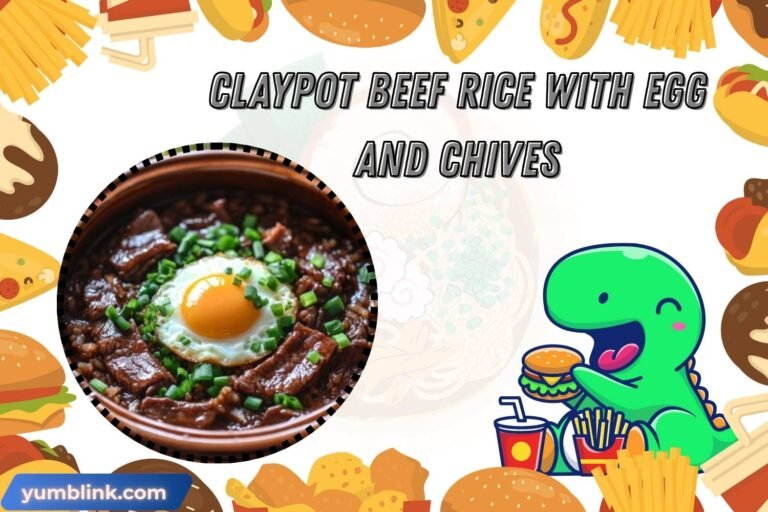 claypot beef rice with egg and chives