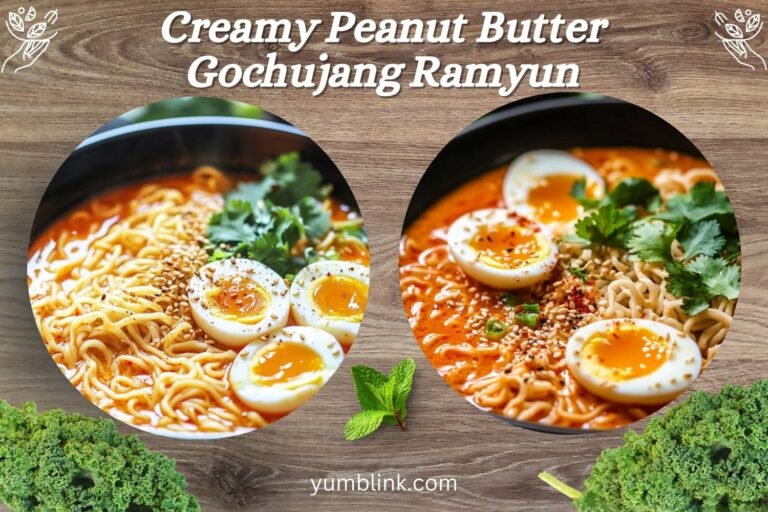 creamy peanut butter gochujang ramyun