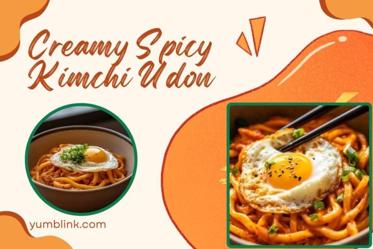 creamy spicy kimchi udon