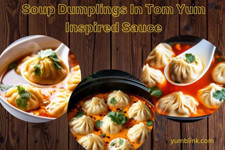 soup dumplings in tom yum inspired sauce