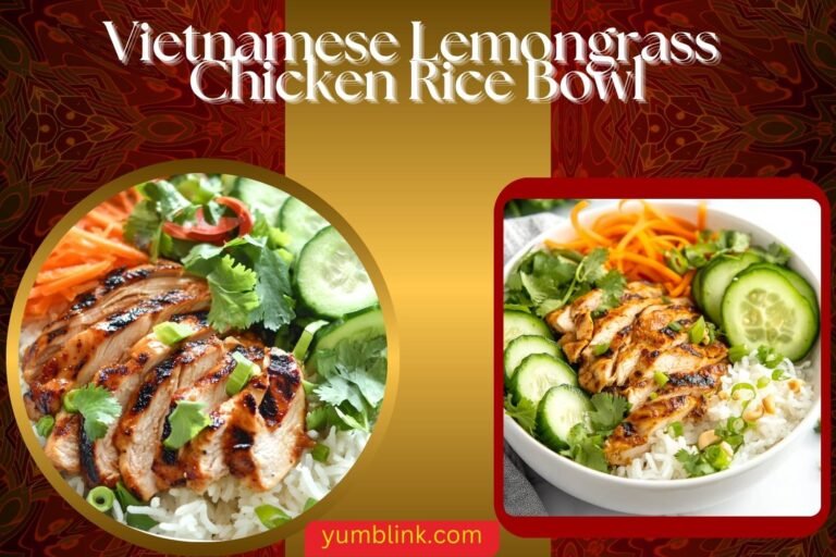 vietnamese lemongrass chicken rice bowl