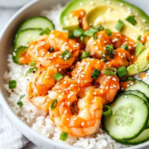 Crispy Rice With Bang Bang Shrimp And Free Shavacado