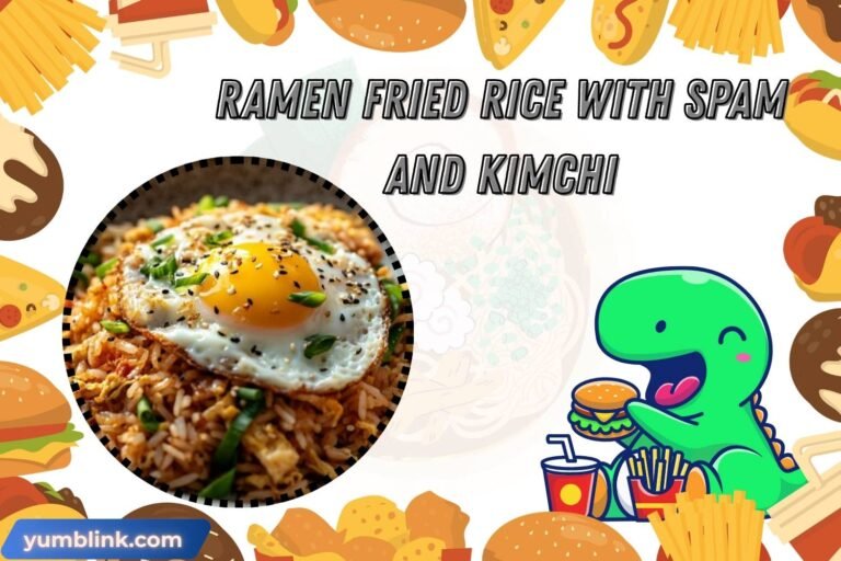 ramen fried rice with spam and kimchi