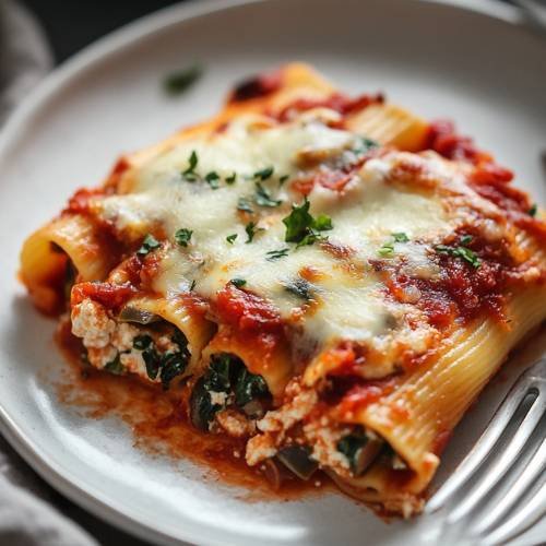 Caramelized Onion And Roasted Garlic Manicotti Recipe