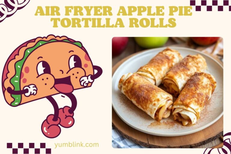 air fryer apple pie tortilla rolls