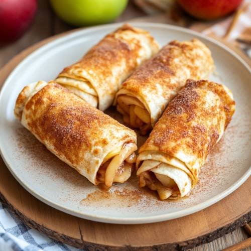 Air Fryer Apple Pie Tortilla Rolls