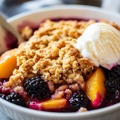 Blackberry Peach Crisp