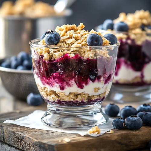 Blueberry Crumble Overnight Oats