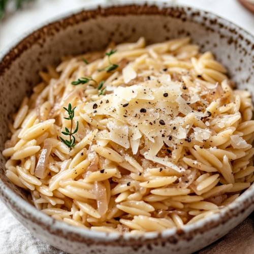 Caramelized Onion Orzo