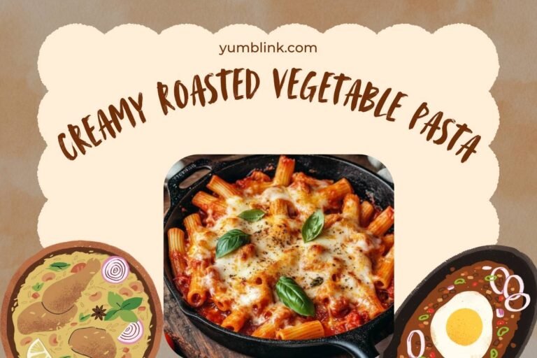 creamy roasted vegetable pasta