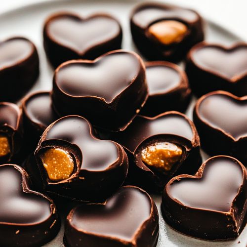 Dark Chocolate Almond Butter Hearts