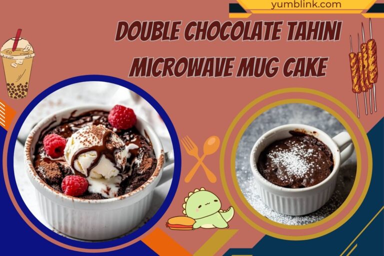 double chocolate tahini microwave mug cake