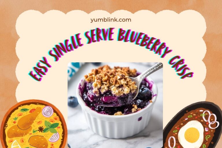 easy single serve blueberry crisp