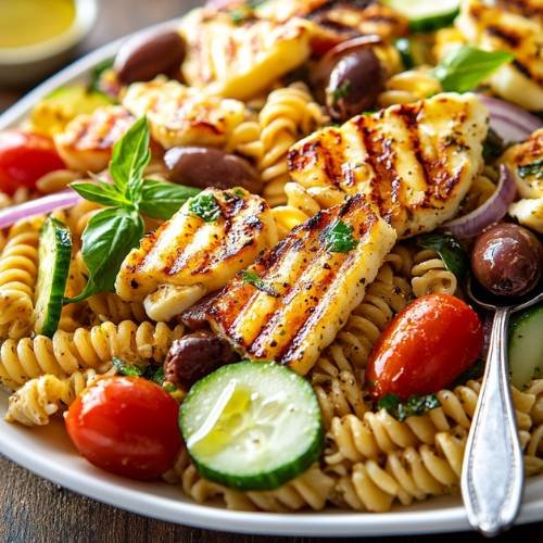 Halloumi Pasta Salad Recipe