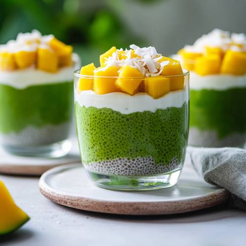 Matcha Chia Pudding Parfait