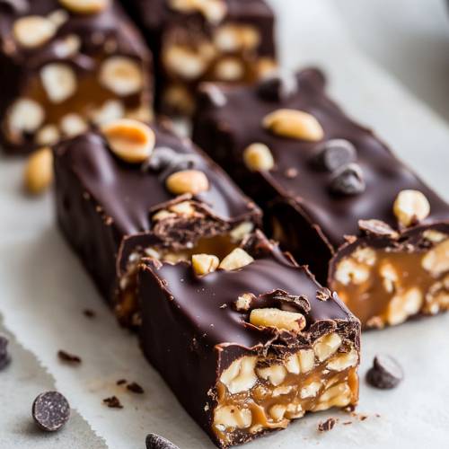 No-Bake Better-For-You Snickers Bars