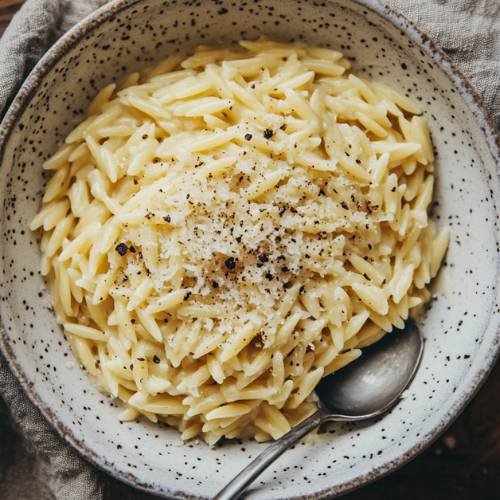 One Pot Orzo Cacio E Pepe