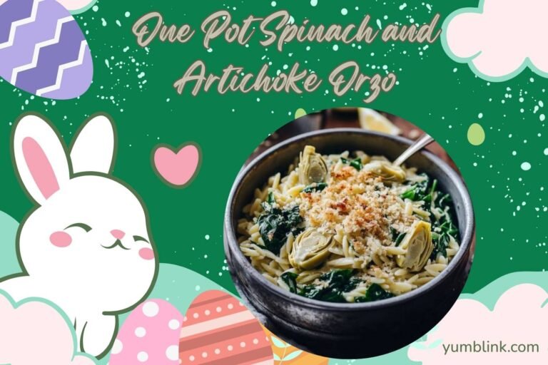 one pot spinach and artichoke orzo