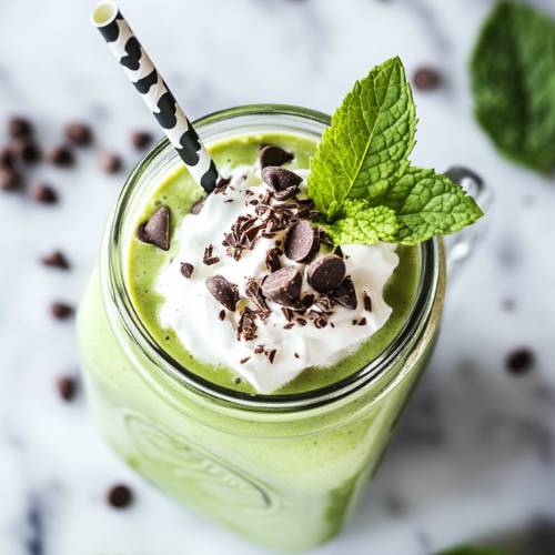 Peppermint Chocolate Chip Smoothie