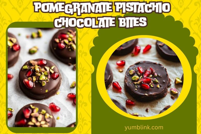 pomegranate pistachio chocolate bites