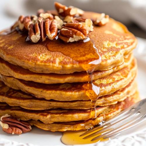 Pumpkin Oatmeal Pancakes
