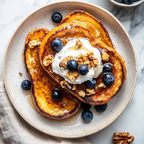 Pumpkin Sourdough French Toast