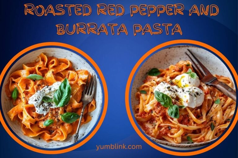 roasted red pepper and burrata pasta