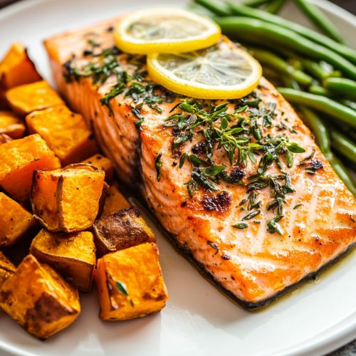 Salmon Sweet Potato And Green Beans