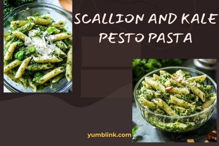scallion and kale pesto pasta