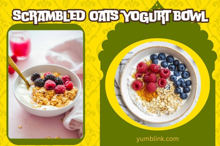 scrambled oats yogurt bowl