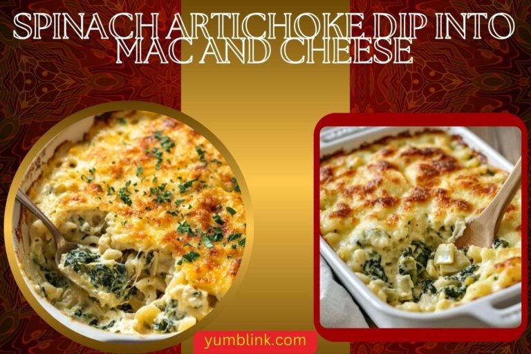 spinach artichoke dip into mac and cheese