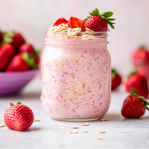 Strawberry Milk Overnight Oats