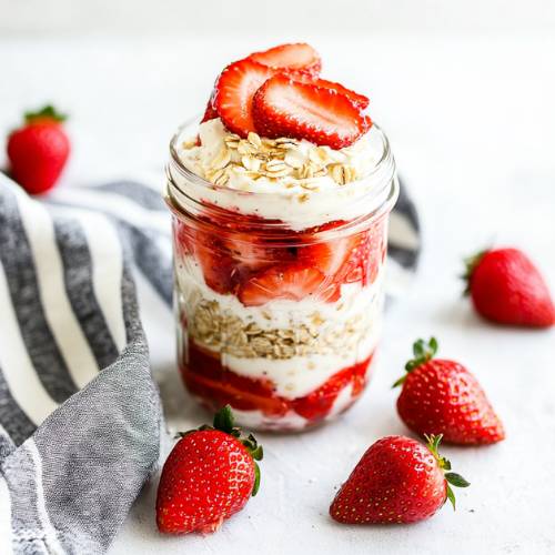 Strawberry Shortcake Overnight Oats Parfait