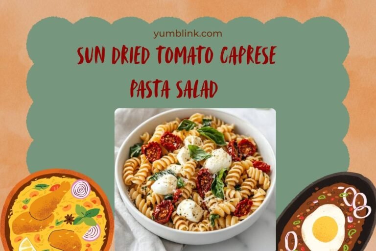 sun dried tomato caprese pasta salad