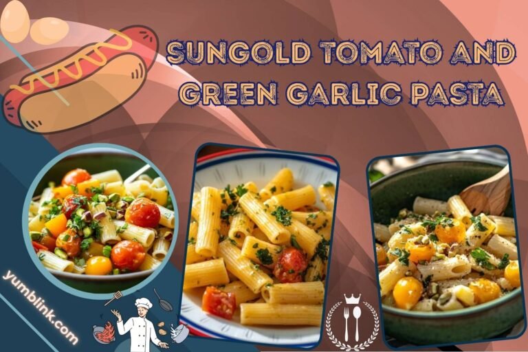 sungold tomato and green garlic pasta