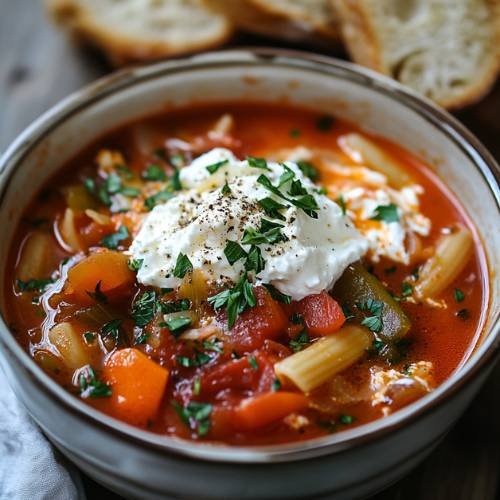 Vegetable Lasagna Soup Recipe