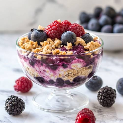 Blueberry Cheesecake Overnight Oats