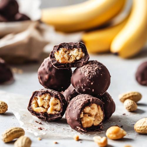 Chocolate Peanut Butter Banana Crunch Bites