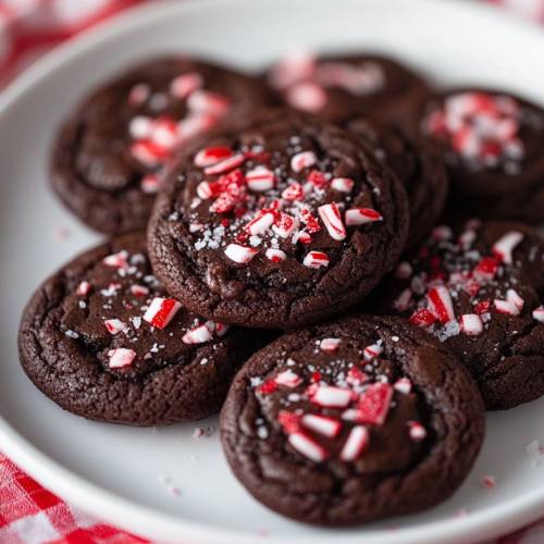 Chocolate Peppermint Christmas Cookies