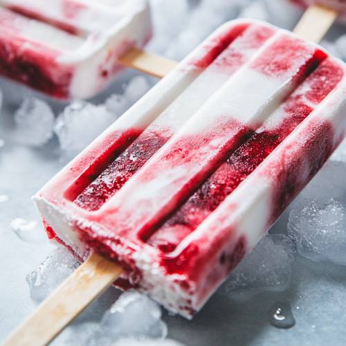 Creamy And Delicious Cherry Coconut Popsicles
