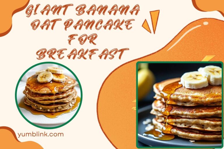 giant banana oat pancake for breakfast