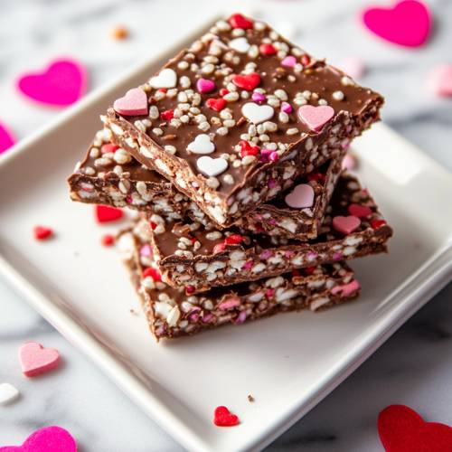 Hocolate Rice Cake Bark Valentine’s Day Edition