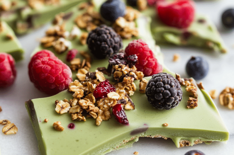 Matcha Frozen Yogurt Bark