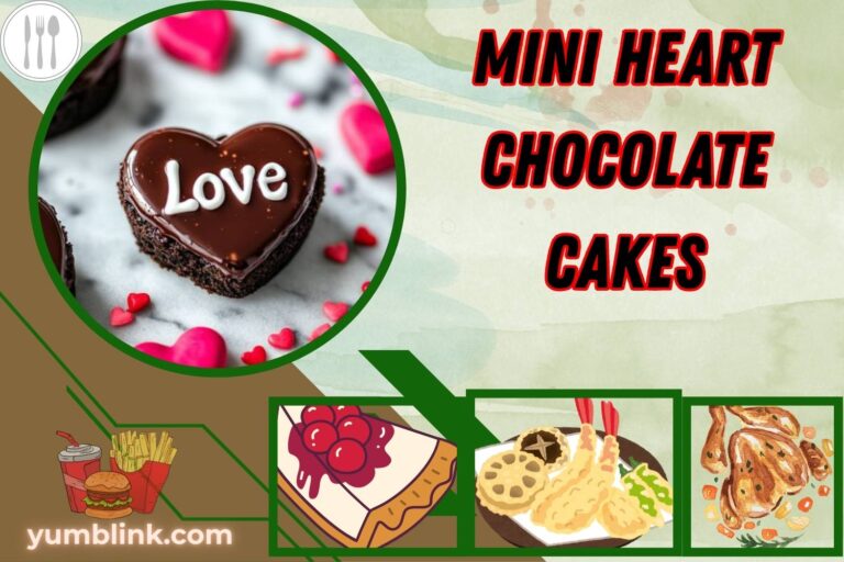 mini heart chocolate cakes
