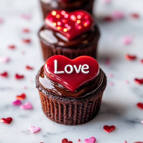 Mini Heart Chocolate Cakes