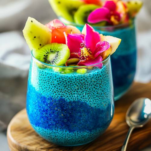 Prettiest Blue Spirulina Chia Pudding