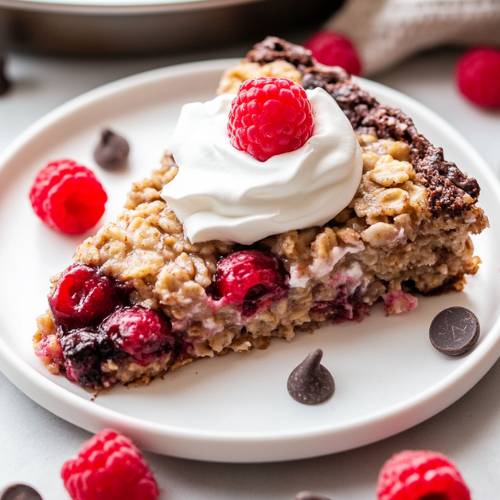 Raspberry Chocolate Chip One Pan Baked Oatmeal